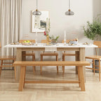 White & Oak Extendable Dining Table, Rectangular, Seats 4–6