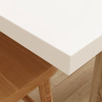 White & Oak Extendable Dining Table, Rectangular, Seats 4–6