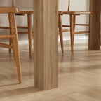 White & Oak Extendable Dining Table, Rectangular, Seats 4–6
