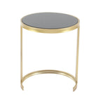 Black & Gold Stackable Side Tables, Set of 3