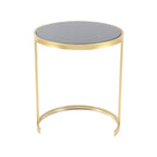 Black & Gold Stackable Side Tables, Set of 3