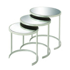 Black & Gold Stackable Side Tables, Set of 3