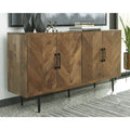 Signature Design by Ashley Prattville Brown Accent Cabinet - 68 W x 16 D x 36 H