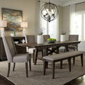 Dark Chestnut Trestle Dining Set, 6-Piece (Seats 6)