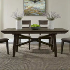 Dark Chestnut Trestle Dining Set, 6-Piece (Seats 6)