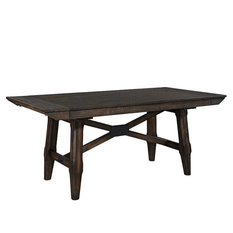 Dark Chestnut Trestle Dining Set, 6-Piece (Seats 6)