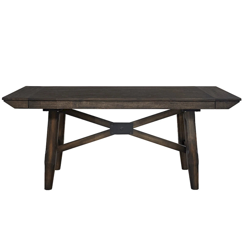 Dark Chestnut Trestle Dining Set, 6-Piece (Seats 6)