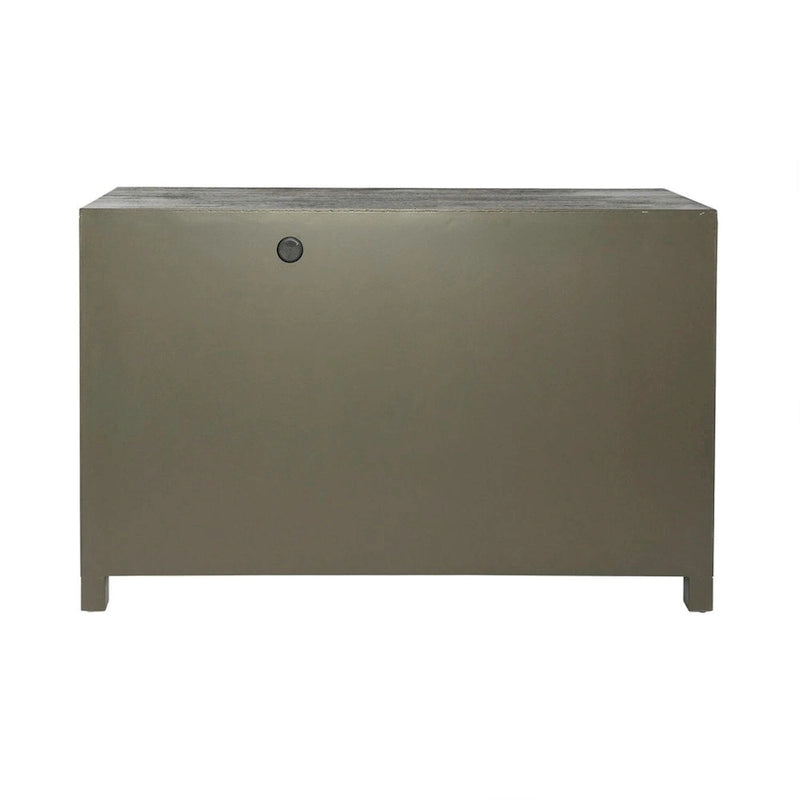 Aged Whiskey 3-Door Accent Cabinet with Wine Rack, 1-Person Assembly