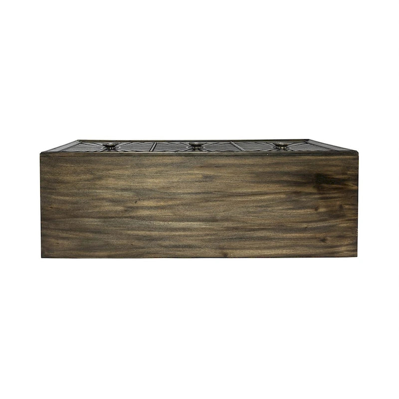 Aged Whiskey 3-Door Accent Cabinet with Wine Rack, 1-Person Assembly