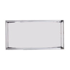 Chrome Glass Top Rectangular Coffee Table for Living Room