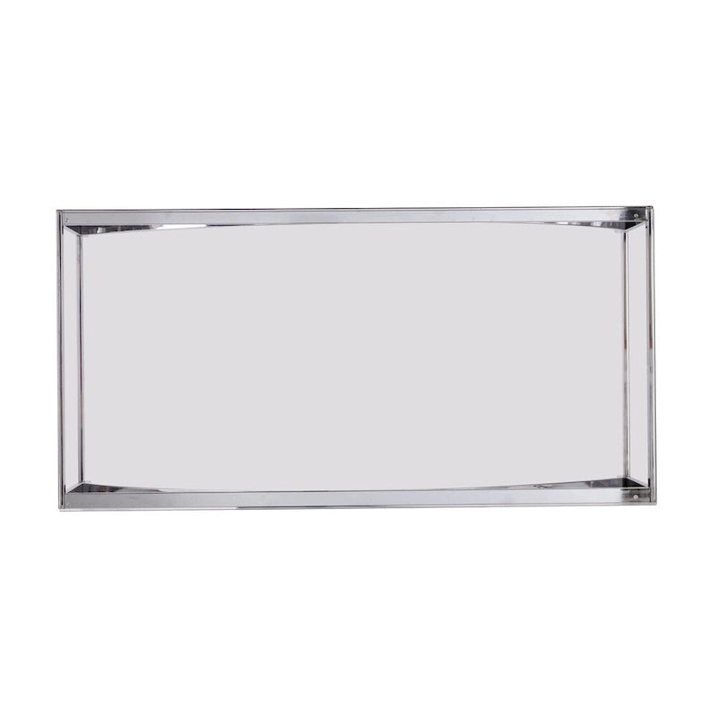 Chrome Glass Top Rectangular Coffee Table for Living Room