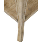 Natural Solid Wood Side Table with Drawer, Rustic Style, 1-Person