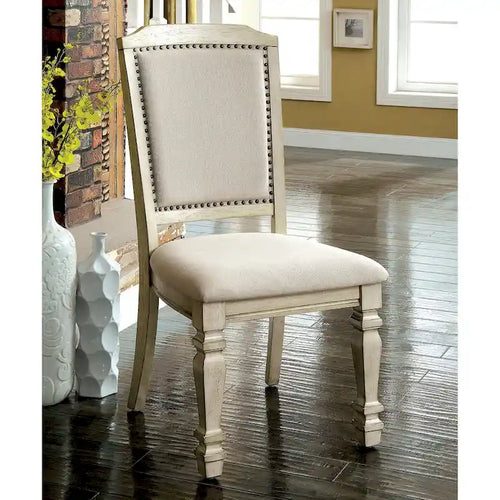 Antique White Traditional 9-Piece Dining Set, Seats 6–8