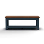 Table basse à roulettes Blue Denim & Whiskey Wood Top