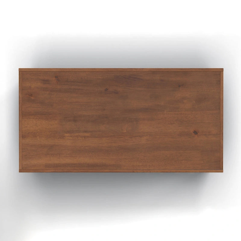 Table basse à roulettes Blue Denim & Whiskey Wood Top