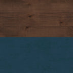 Table basse à roulettes Blue Denim & Whiskey Wood Top