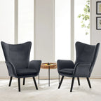 Wingback Accent Armchair, Single Seat | Velvet & Leathaire