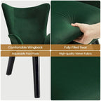 Wingback Accent Armchair, Single Seat | Velvet & Leathaire