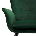 Wingback Accent Armchair, Single Seat | Velvet & Leathaire