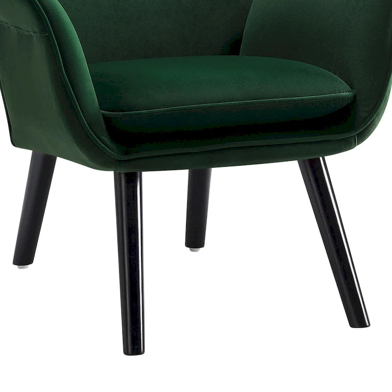 Wingback Accent Armchair, Single Seat | Velvet & Leathaire