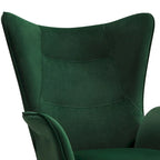 Wingback Accent Armchair, Single Seat | Velvet & Leathaire
