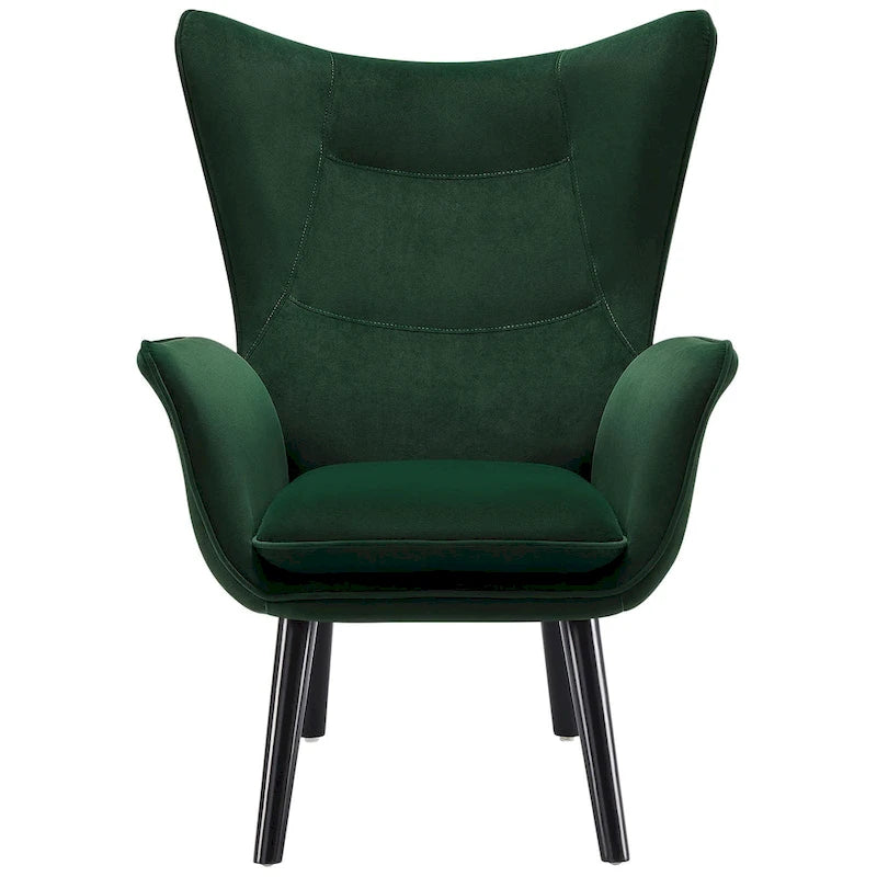 Wingback Accent Armchair, Single Seat | Velvet & Leathaire