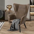Wingback Accent Armchair, Single Seat | Velvet & Leathaire