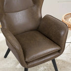 Wingback Accent Armchair, Single Seat | Velvet & Leathaire