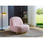 Pink / Black / White / Grey Velvet Swivel Accent Chair, Single Seat