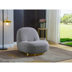 Pink / Black / White / Grey Velvet Swivel Accent Chair, Single Seat