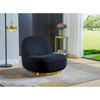 Pink / Black / White / Grey Velvet Swivel Accent Chair, Single Seat