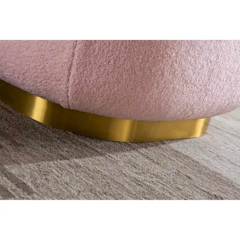 Pink / Black / White / Grey Velvet Swivel Accent Chair, Single Seat