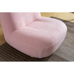 Pink / Black / White / Grey Velvet Swivel Accent Chair, Single Seat
