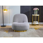 Pink / Black / White / Grey Velvet Swivel Accent Chair, Single Seat