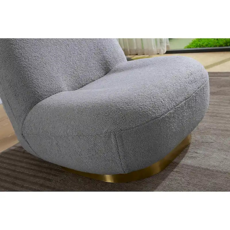 Pink / Black / White / Grey Velvet Swivel Accent Chair, Single Seat