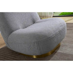 Pink / Black / White / Grey Velvet Swivel Accent Chair, Single Seat