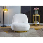Pink / Black / White / Grey Velvet Swivel Accent Chair, Single Seat