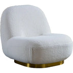 Pink / Black / White / Grey Velvet Swivel Accent Chair, Single Seat