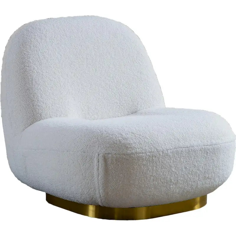 Pink / Black / White / Grey Velvet Swivel Accent Chair, Single Seat