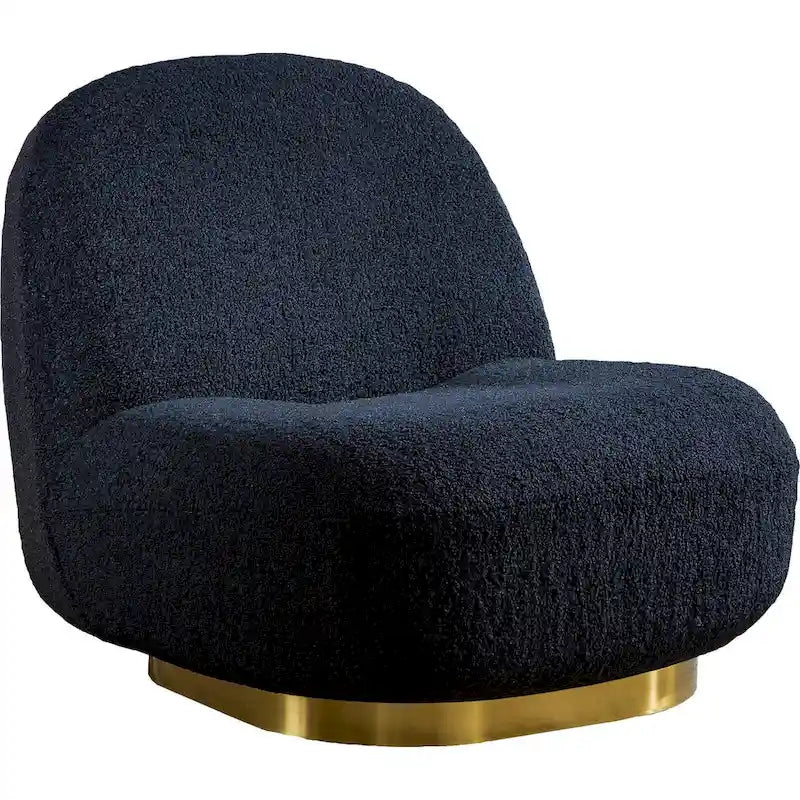 Pink / Black / White / Grey Velvet Swivel Accent Chair, Single Seat