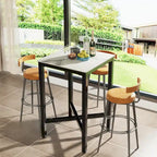Black/White Modern Square Bar Table for 2