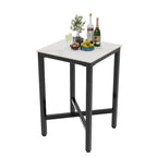 Black/White Modern Square Bar Table for 2
