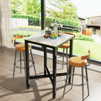 Black/White Modern Square Bar Table for 2