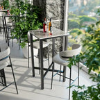 Black/White Modern Square Bar Table for 2