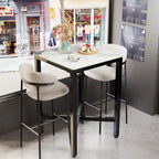 Black/White Modern Square Bar Table for 2