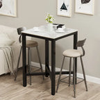 Black/White Modern Square Bar Table for 2