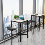 Black/White Modern Square Bar Table for 2