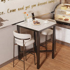 Black/White Modern Square Bar Table for 2