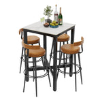 Black/White Modern Square Bar Table for 2