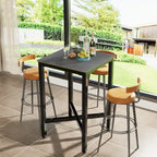 Black/White Modern Square Bar Table for 2
